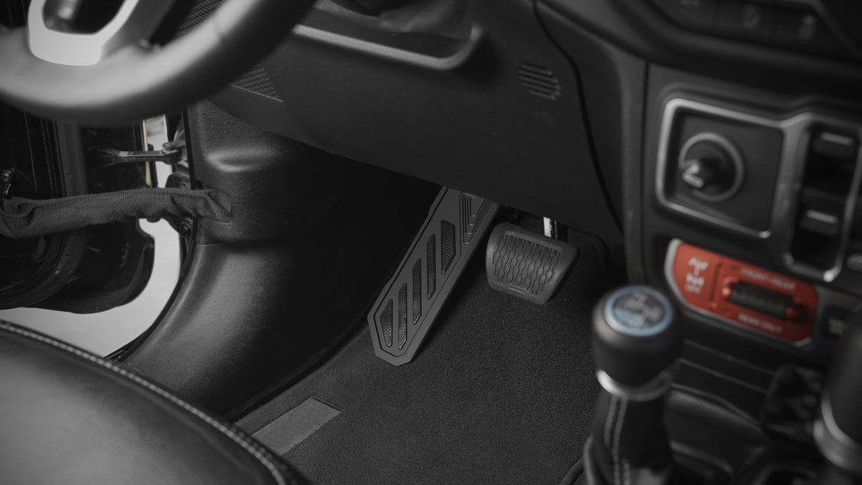 Dead Pedal Foot Rest Pad For Jeep Wrangler JK JL 4XE JT Gladiator 18-25