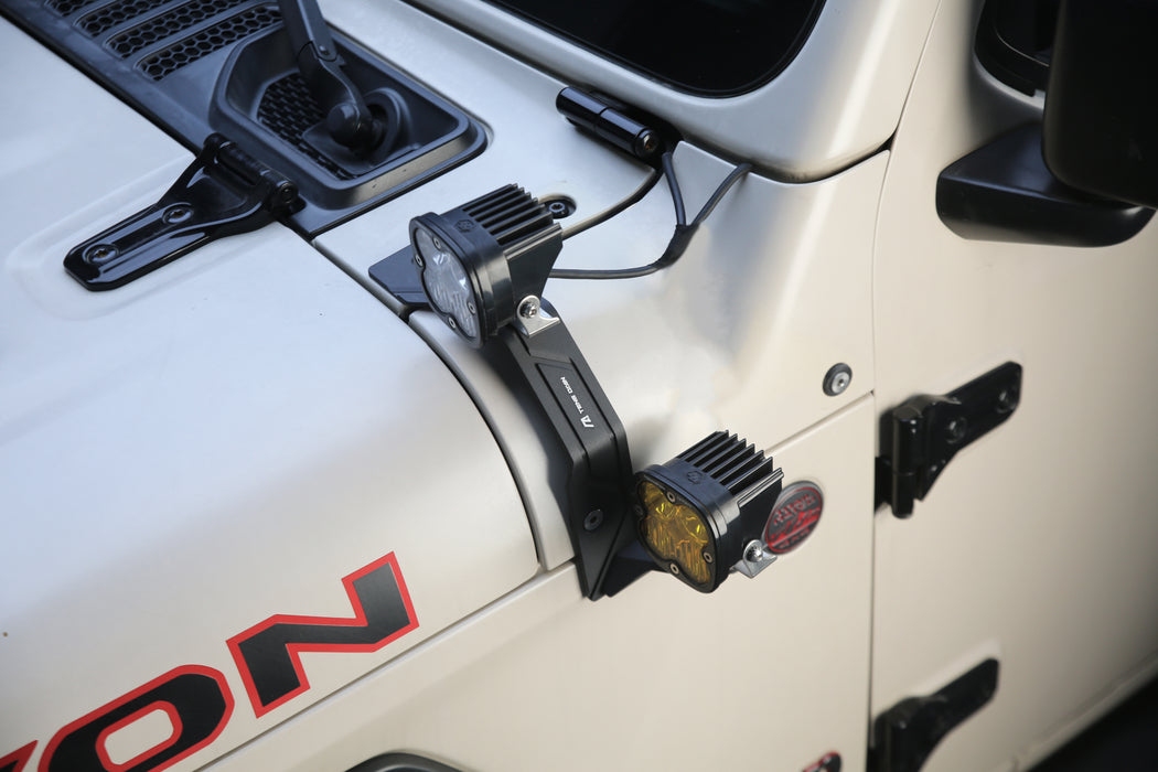 Dual A-Pillar Light Mounting For Jeep Wrangler JL  4XE Jeep Gladiator