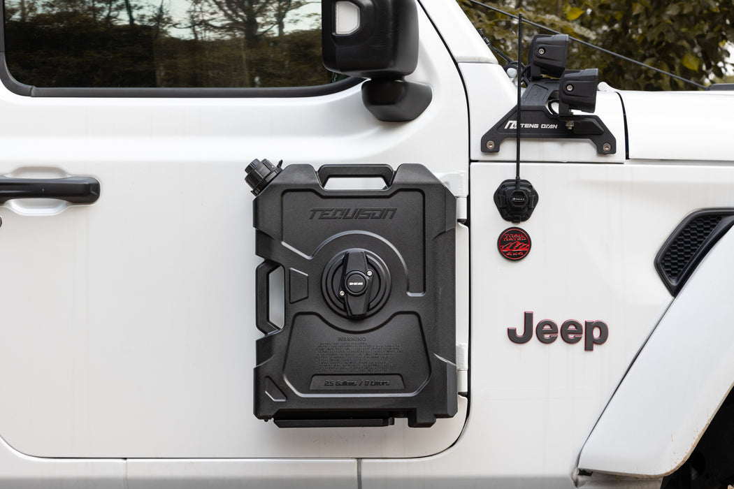 Door Hinge Mounted Water or Fuel Tank 9L For Jeep  Wrangler Jk Jl Jt Gladiator