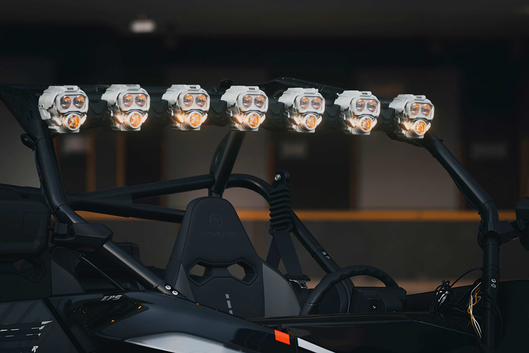 Tequsion 5 Pods Light Bar Combo Yellow LED Pod Light