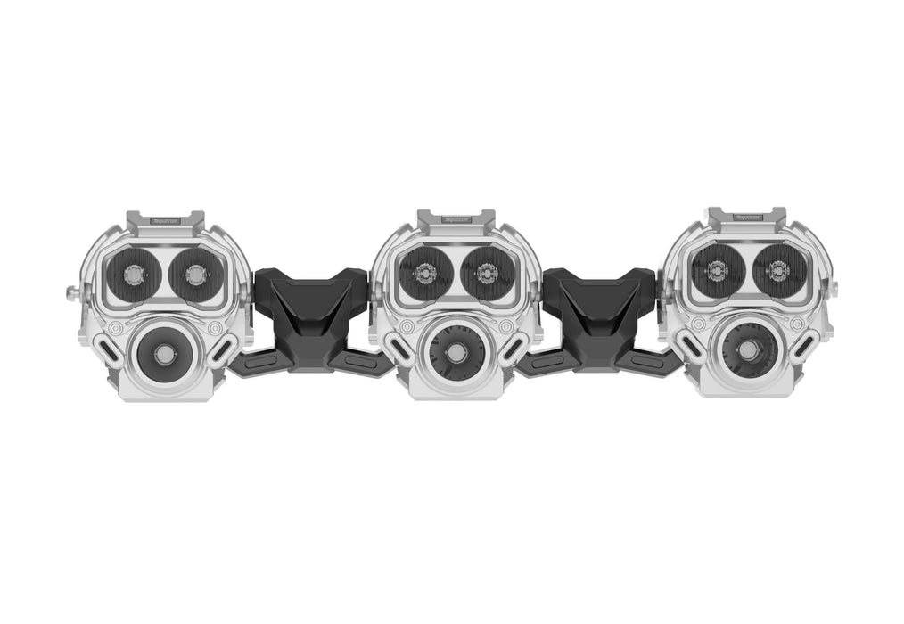 3 Pods Light Bar Combo Tequsion Series Monster 1 Universal White LED Pod Light for Jeep Ford GWM Toyota Truck Pickup SUV ATV UTV