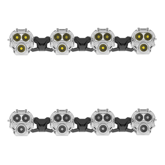 New Tequsion Series Monster 1 IP68 Waterproof White & Yellow LED Spotlight General Pods Light Bar Combo Universal 73W Per Light